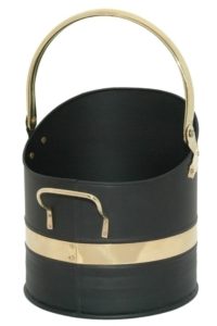 Gallery Warwick Bucket, Black-Brass, 9 Diameter 1370